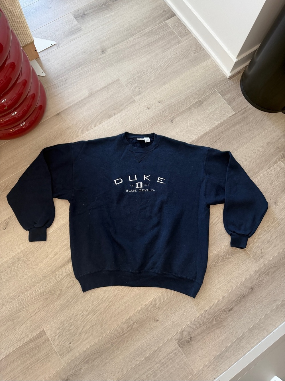 M.J. Soffe Duke Blue Devils Crewneck Sweatshirt Vintage Navy Mens XL